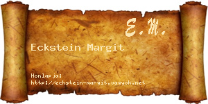 Eckstein Margit névjegykártya